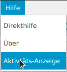 Aktivitäten Anzeige